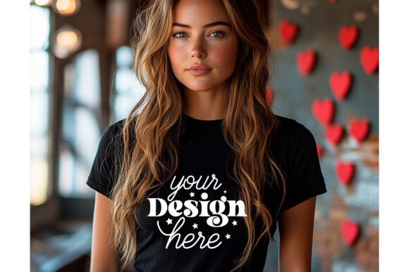 Bella Canvas 3001 Valentine Mockup 37 for Graphics and Product Mockups