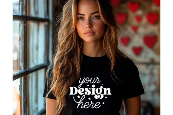 Bella Canvas 3001 Valentine Mockup 38 for Graphics and Product Mockups