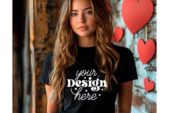 Bella Canvas 3001 Valentine Mockup 61 for Graphics and Product Mockups