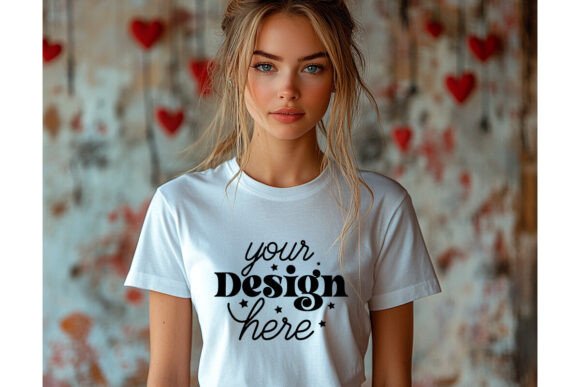 Bella Canvas 3001 Valentine Mockup 95 for Graphics and Product Mockups