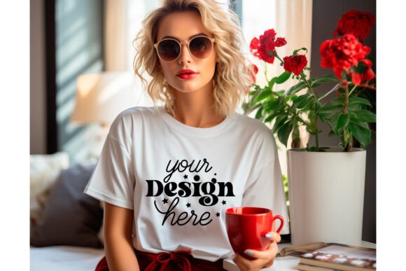Bella Canvas Valentines Day Mockup 28 – A Graphic Product Mockup for Editorial Use