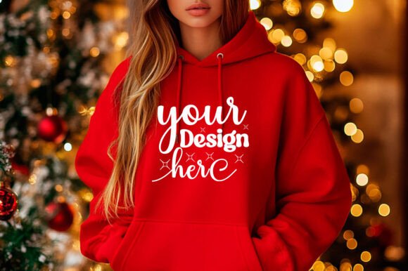 Christmas 18000 Women Hoodie Mockup 74 for Product Mockups and Graphics