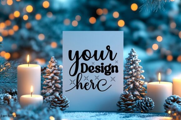 Christmas Card Mockup 33 for Graphics and Product Mockups