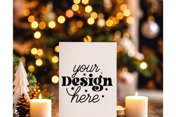 Christmas Greeting Card Mockup 25: A Graphic Design Asset for Product Mockups