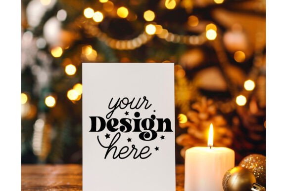 Christmas Greeting Card Mockup 4 for Product Mockups and Graphics