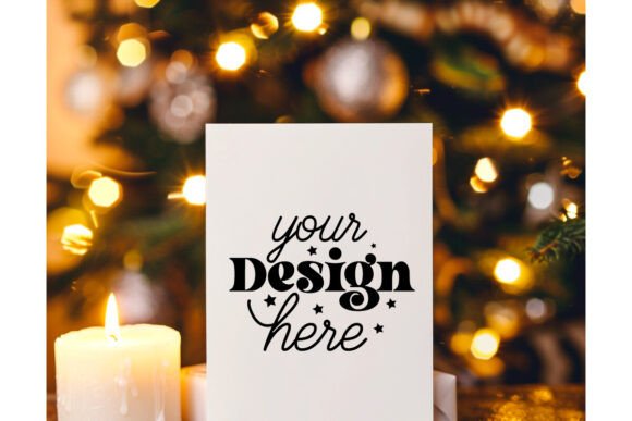 Christmas Greeting Card Mockup 8 for Product Mockups and Graphics