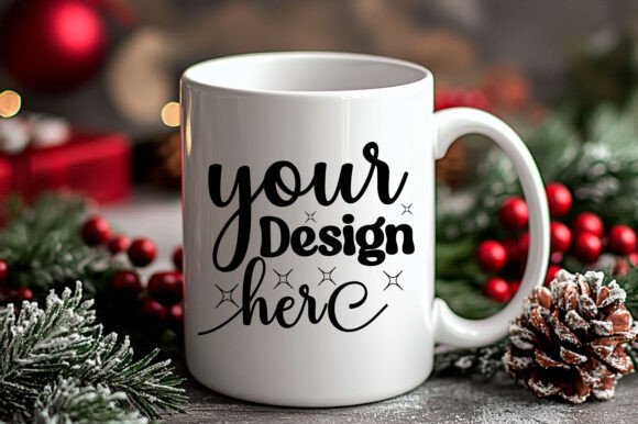 Christmas Mug Mockup Jpg Mockup 1 for Product Mockups and Graphics