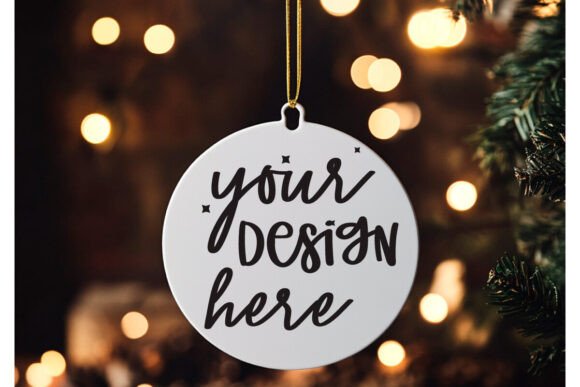 Christmas Ornaments Mockup 70: A Festive Graphic Asset for Product Mockups