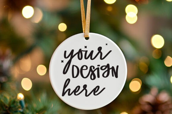 Christmas Ornaments Mockup 76 - A Festive Graphic Design Asset for Product Mockups