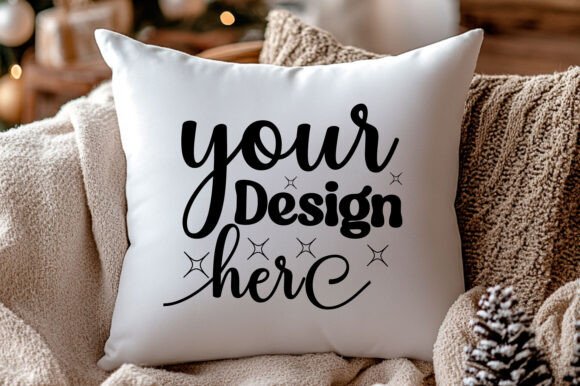 Christmas Pillow Mockup 11 for Product Mockups and Graphics