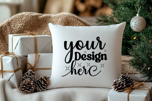 Christmas Pillow Mockup 113 for Product Mockups and Graphics