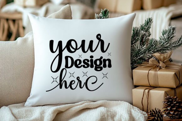 Christmas Pillow Mockup 116 for Product Mockups and Graphics