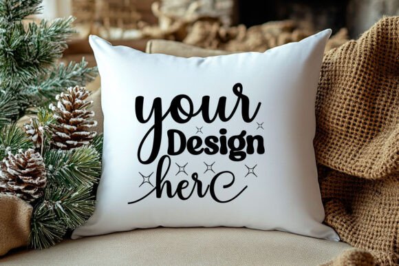 Christmas Pillow Mockup 117 - Graphics for Product Mockups