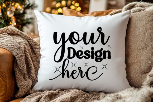 Christmas Pillow Mockup 80: A Graphic Design Asset for Product Mockups