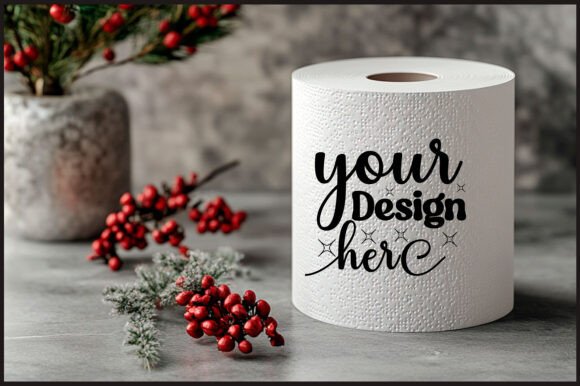 Christmas Toilet Roll Mockup 30 - A Festive Graphic Design Asset