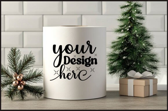 Christmas Toilet Roll Mockup 4 for Product Mockups and Graphics