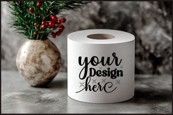 Christmas Toilet Roll Mockup 72 for Product Mockups and Graphics