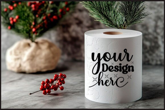 Christmas Toilet Roll Mockup 91 for Product Mockups and Graphics
