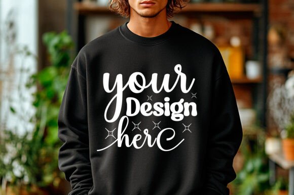 Gildan 18000 Christmas Men Mockup 27 - A Festive Graphic Asset for Product Mockups