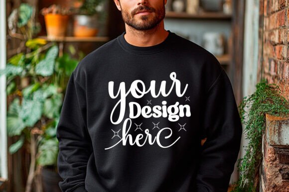 Gildan 18000 Christmas Men Mockup 38 - A Festive Graphic Asset