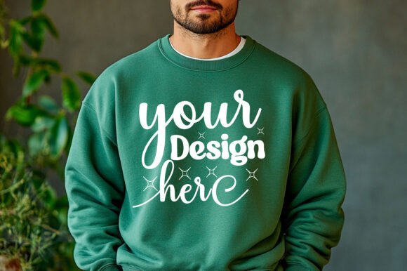 Gildan 18000 Christmas Men Mockup 84 - A Graphic Design Asset for Product Mockups