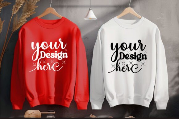 Gildan 18000 Couple Mockup 67 - A Festive Graphic Design Asset