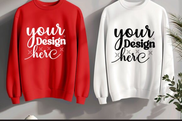 Gildan 18000 Couple Mockup 75 - A Festive Graphic Design Asset