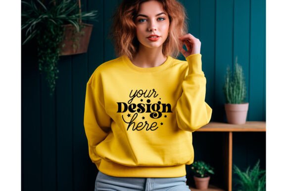 Gildan 18000 Women Mockup 36 - A Practical Graphic Design Asset for Product Mockups