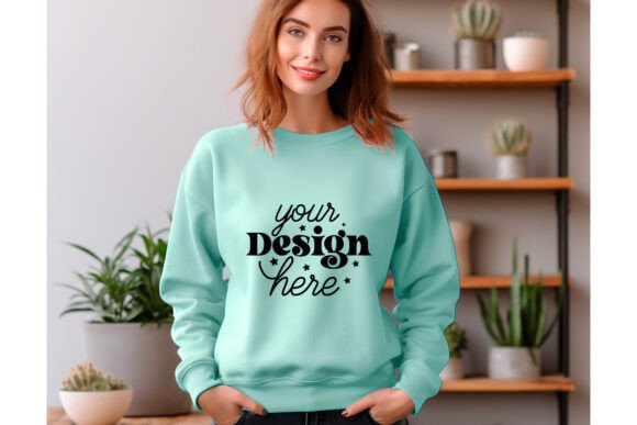 Gildan 18000 Women Mockup 64 – A Graphic Design Asset for Product Mockups