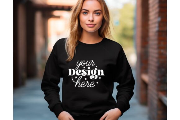 Gildan 18000 Women Mockup 96 for Graphics and Product Mockups