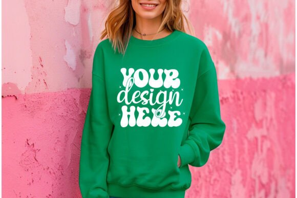 Gildan 18000 Women Valentine Mockup 179 - A Graphic Design Asset for Product Mockups