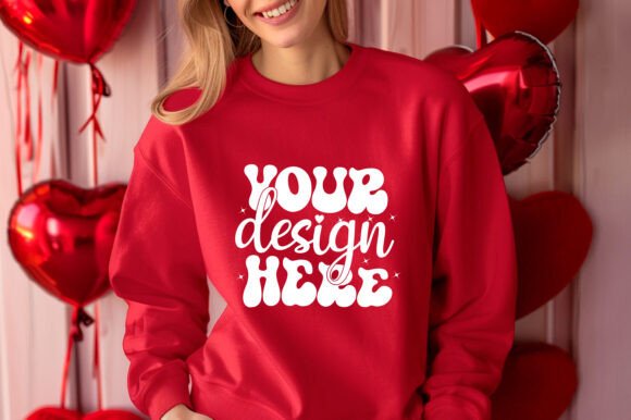 Gildan 18000 Women Valentine Mockup 213 - A Graphic Design Asset for Product Mockups