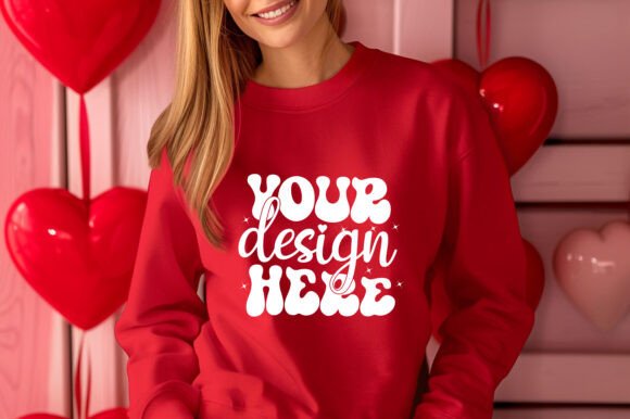 Gildan 18000 Women Valentine Mockup 214 Graphics Review