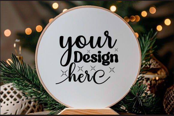 Round Christmas Ornament Mockup 56 for Product Mockups and Graphics